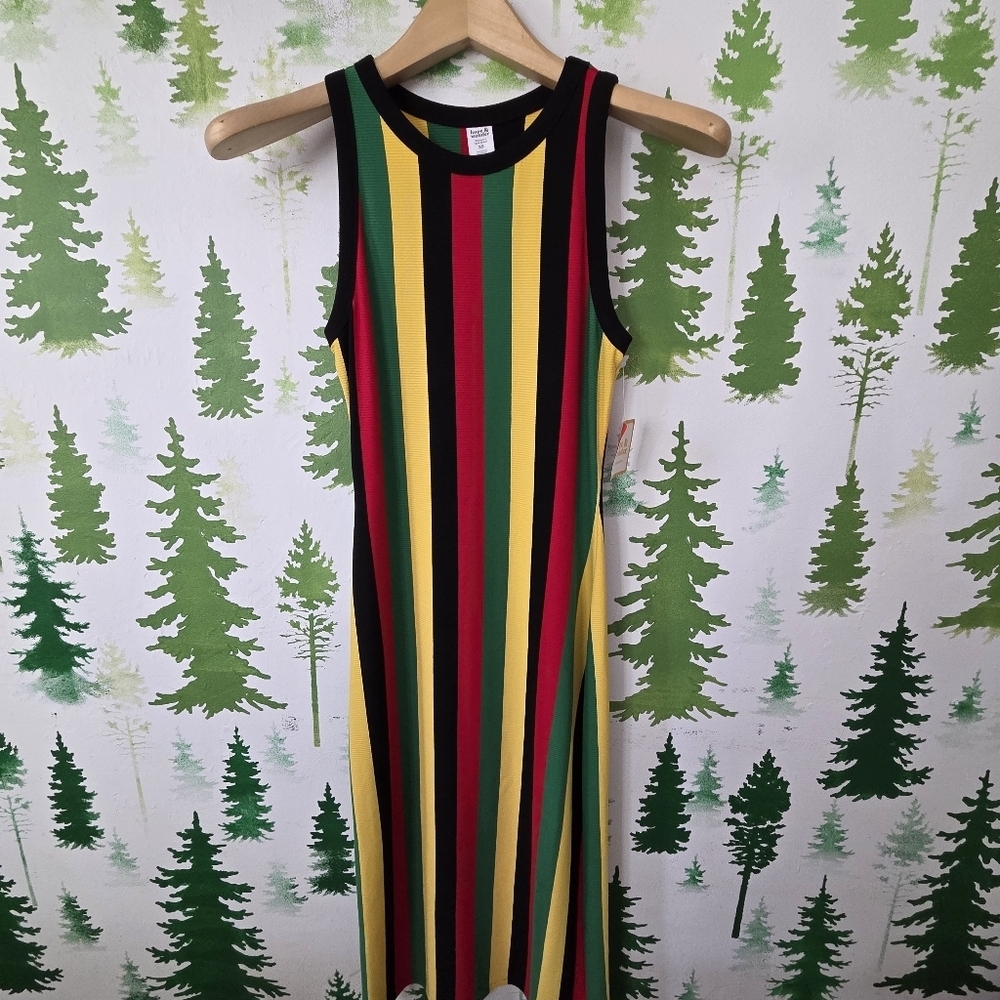 Colorful Striped Sleeveless Maxi Dress